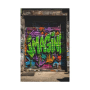 Imagine Graffiti Alley Door Street Wall Art & Canvas Print