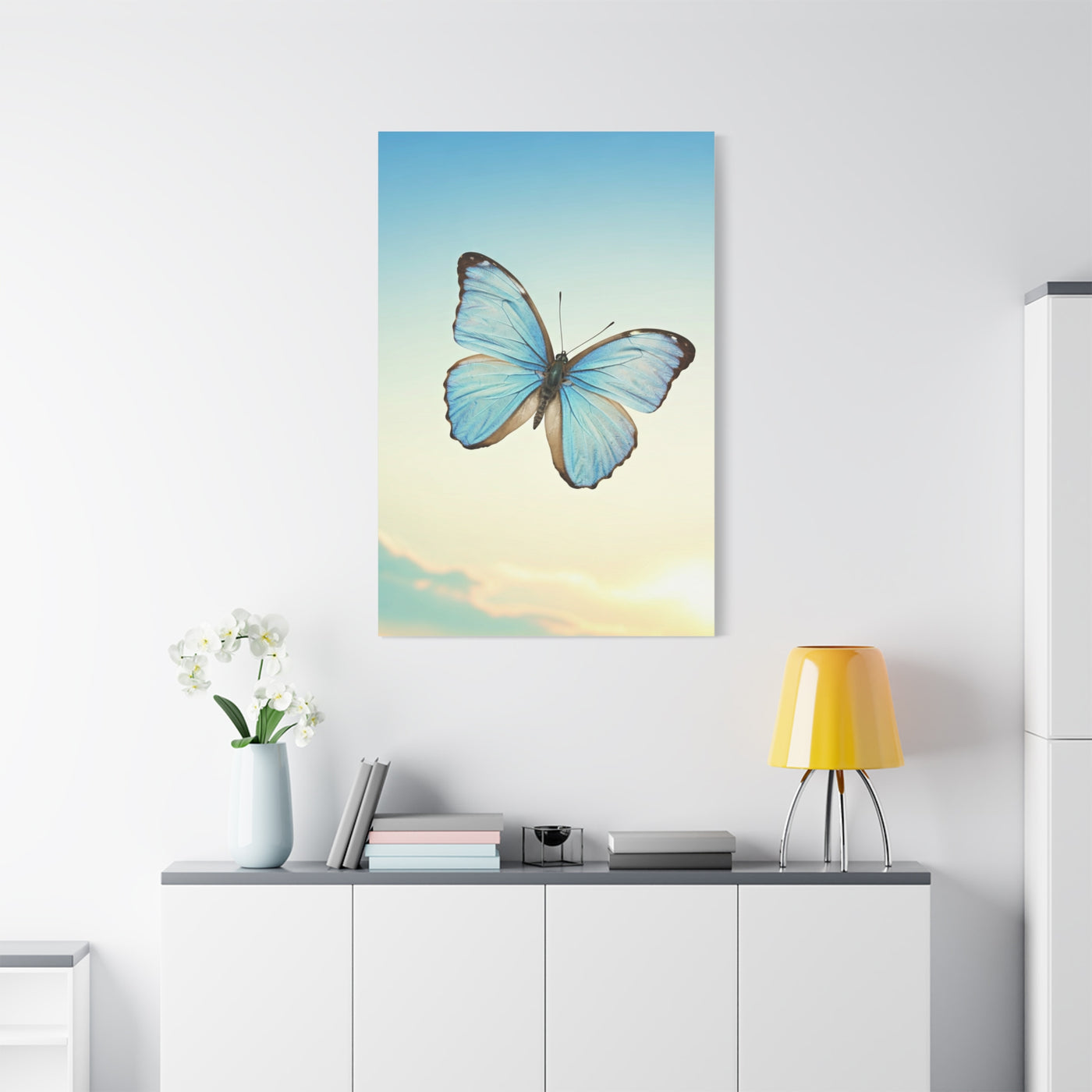Blue Sky Butterfly Serenity Wall Art & Canvas Prints