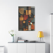 Sculptural Geometric Panel Abstract Wall Art & Canvas Print
