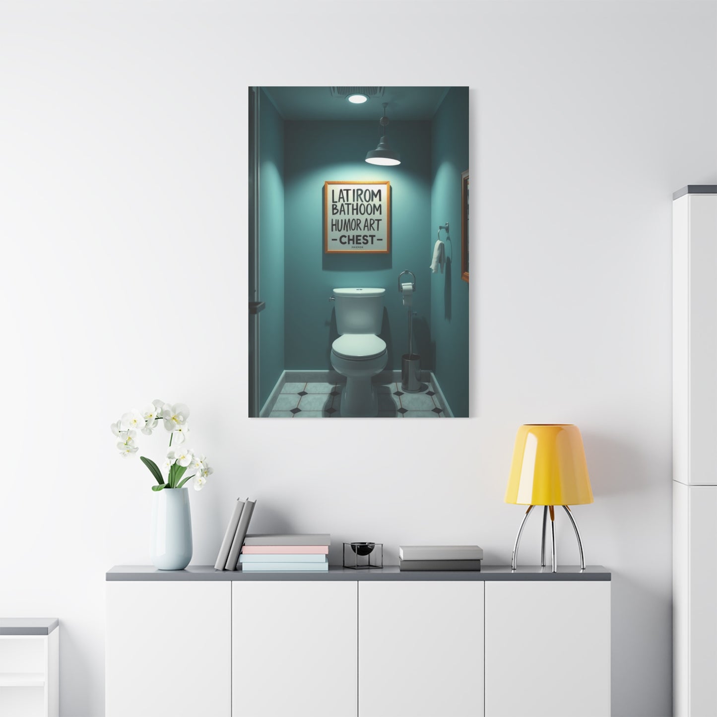 Bathroom Humor Art Supreme Canvas Wall Art & Canvas Print