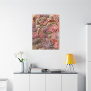Pink Succulent Garden Wall Art & Canvas Print
