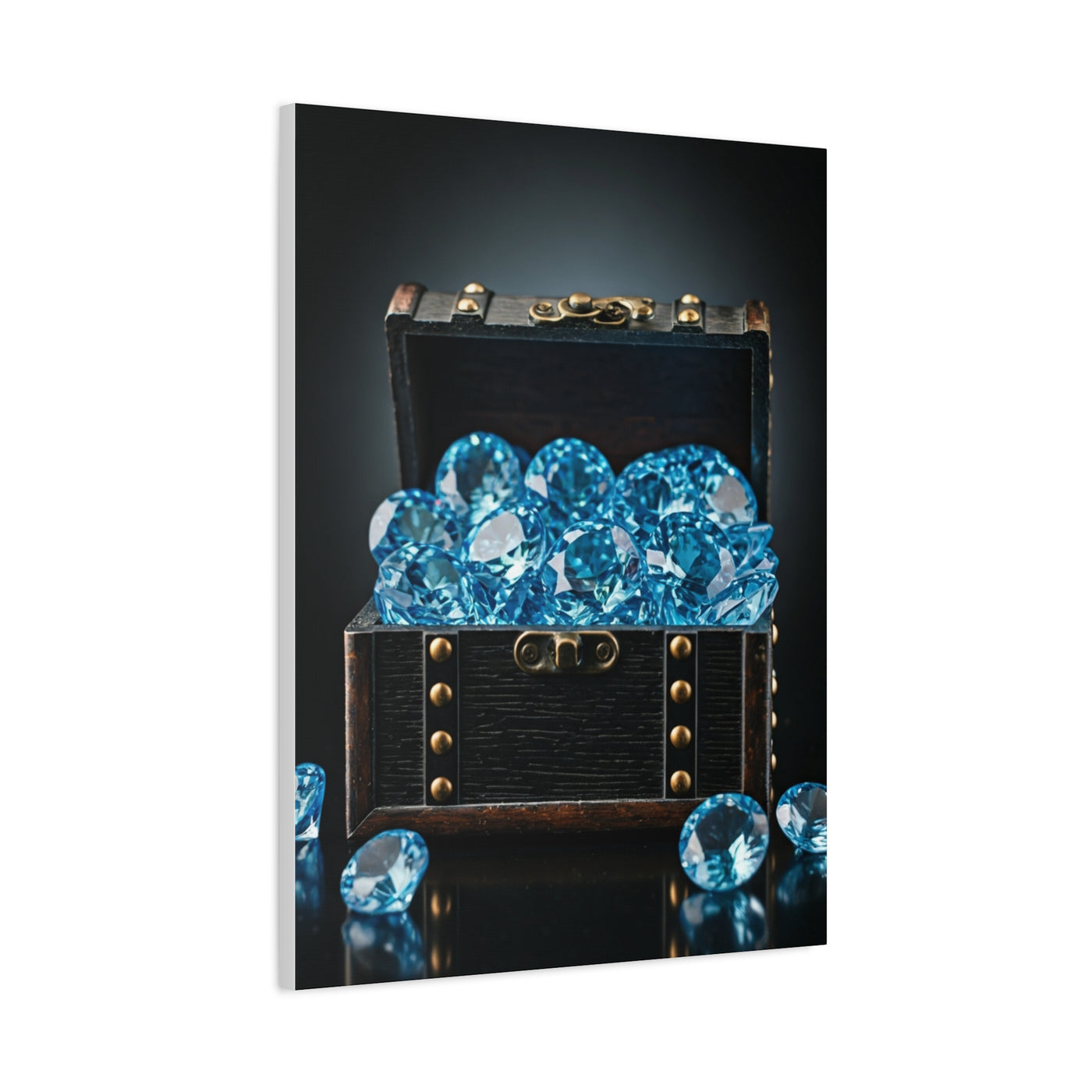 Blue Diamond Treasure Chest Wall Art & Canvas Prints