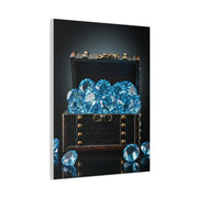 Blue Diamond Treasure Chest Wall Art & Canvas Prints