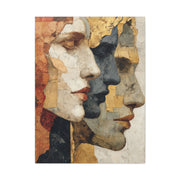 Multi Profile Textured Faces Composition Wall Art & Canvas Print