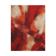 Textured Red Cross Pattern Abstraction Wall Art & Canvas Print