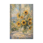 Sunlit Window Sunflower Still Life Wall Art & Canvas Print