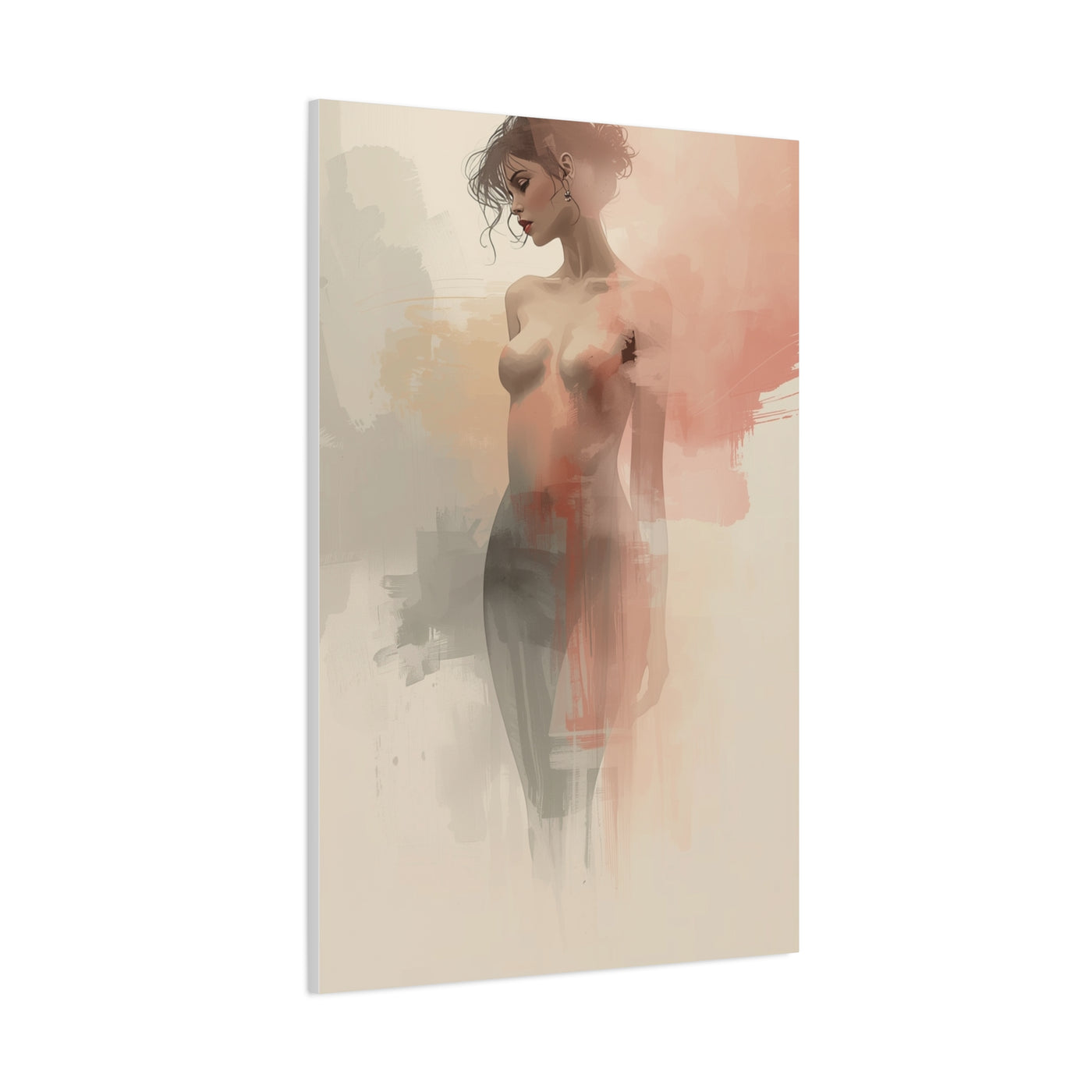 Soft Abstract Nude Silhouette Wall Art & Canvas Print