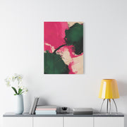 Bold Pink and Emerald Abstract Wall Art & Canvas Print