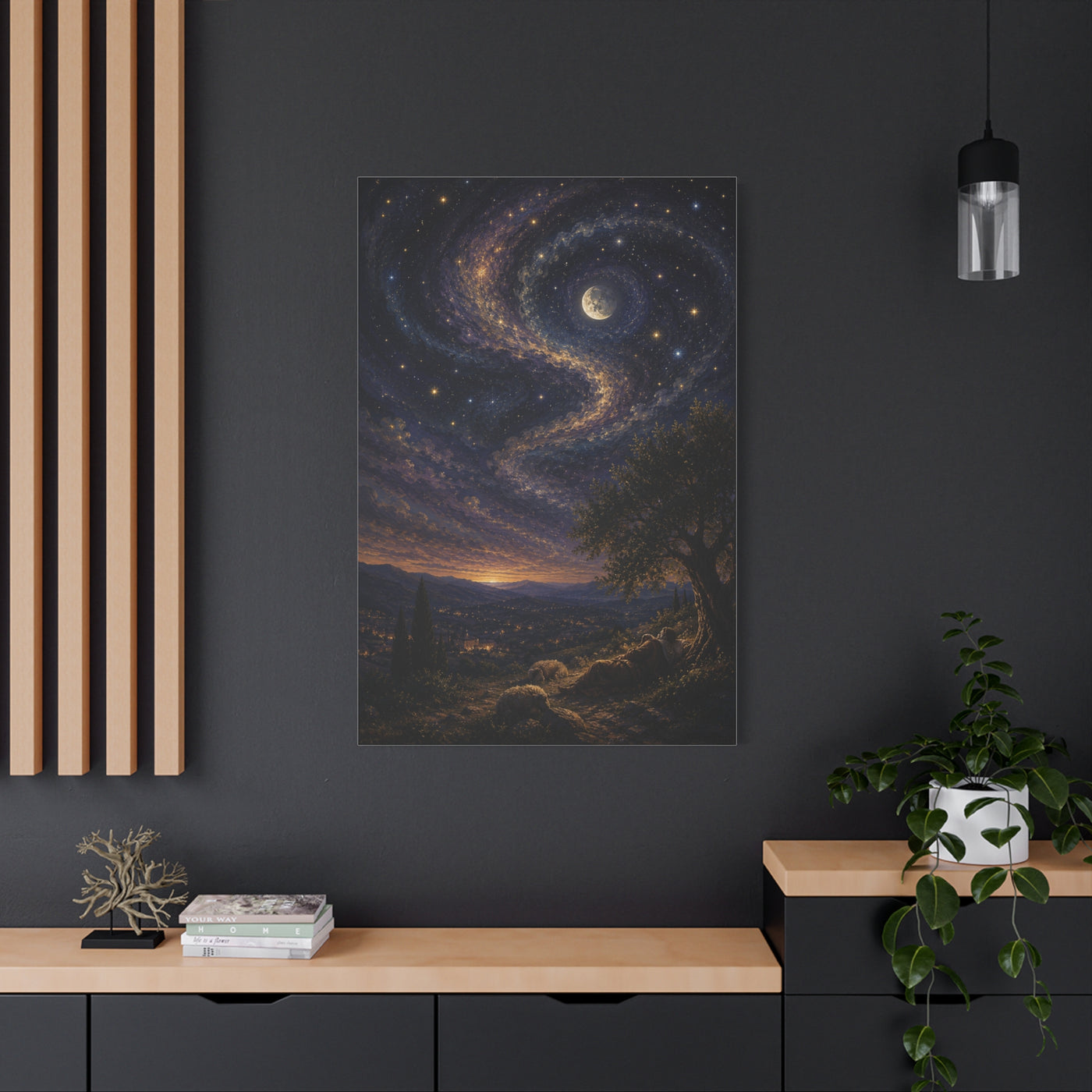 Psalm 8 Celestial Wonder Scripture Wall Art & Canvas Print