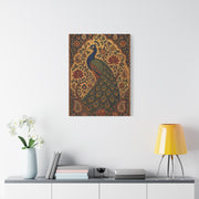 Ornamental Kalamkari Peacock Wall Art & Canvas Print