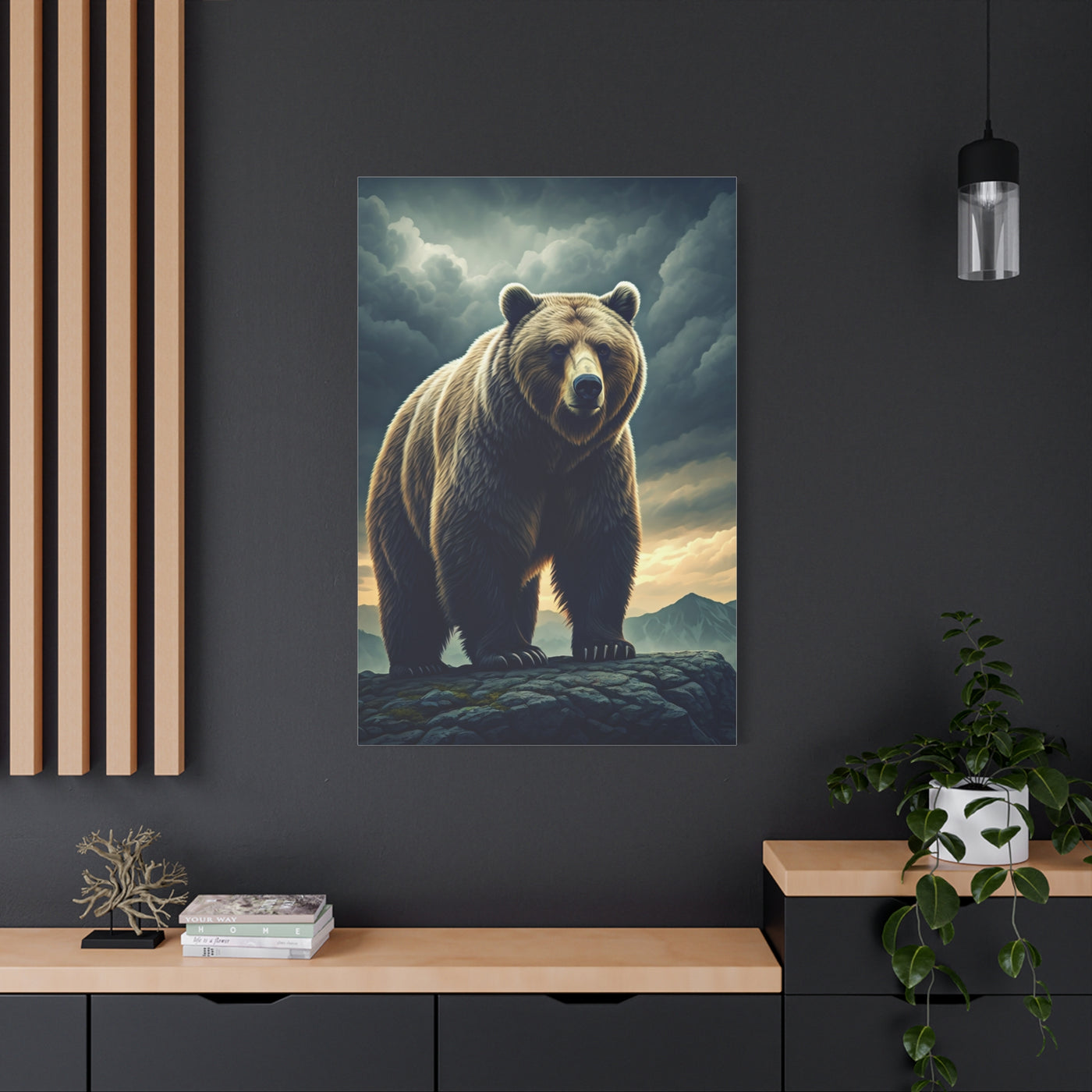 Mountain Overlook Grizzly Wall Art & Canvas Prints