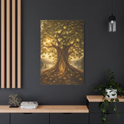 Golden Bodhi Tree Illumination Wall Art & Canvas Print