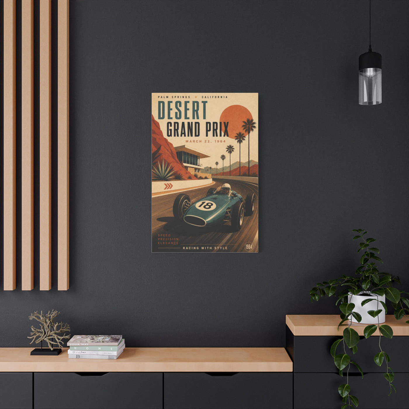 Desert Grand Prix Motorsport Sports Wall Art & Canvas Print