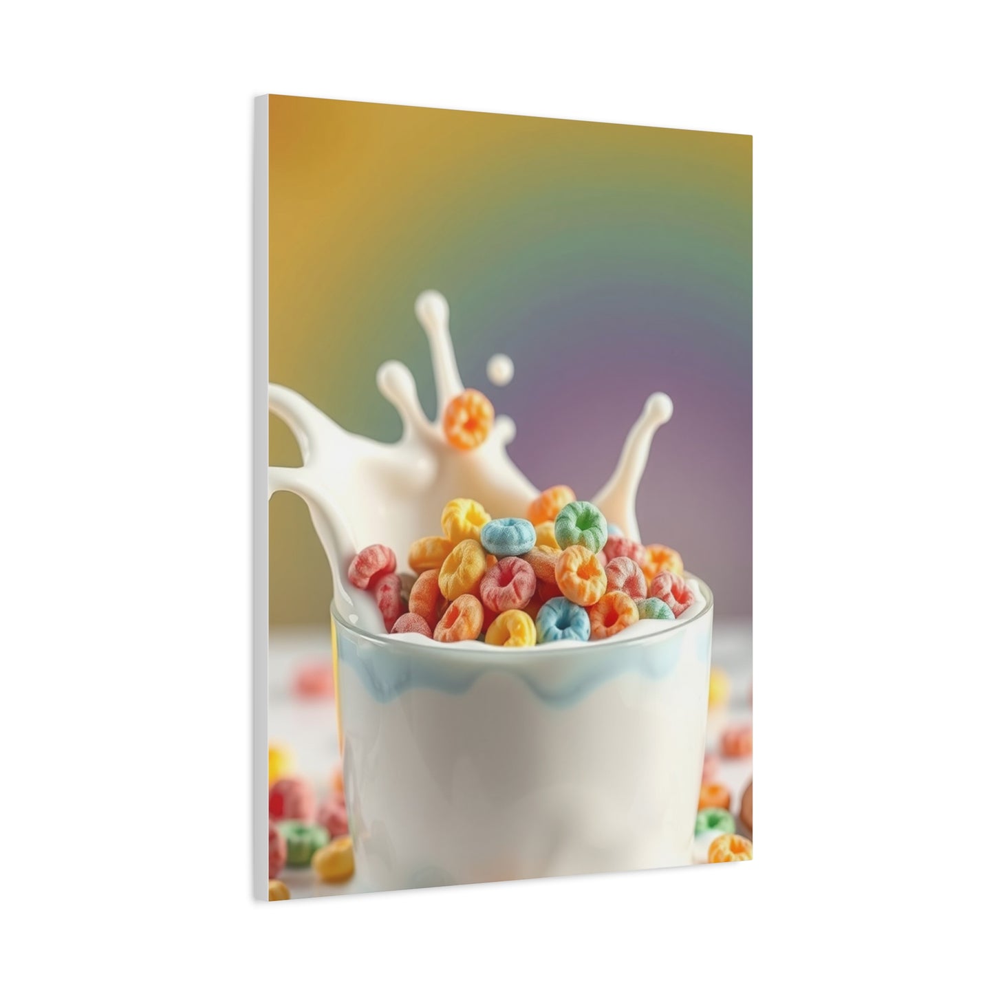 Fruit Loops in Milk Art Premium Canvas 18 Wall Art & Canvas Print
