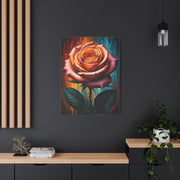Golden Ember Rose Wall Art & Canvas Print