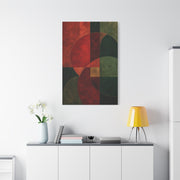 Red and Emerald Geometric Abstract Wall Art & Canvas Print