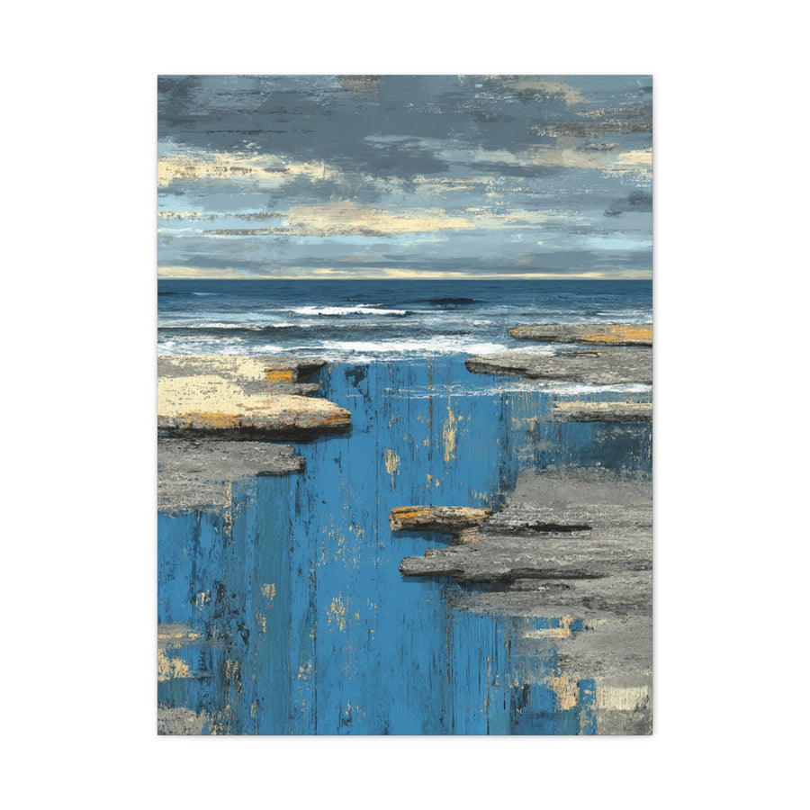 Coastal Horizon Abstract Seascape Wall Art & Canvas Print