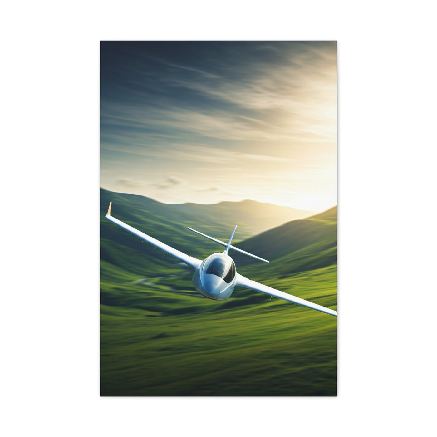 Sunset Valley Glider Flight Wall Art & Canvas Prints