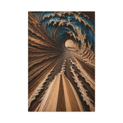 Wooden Barrel Tunnel Surf View Wall Art & Canvas Print