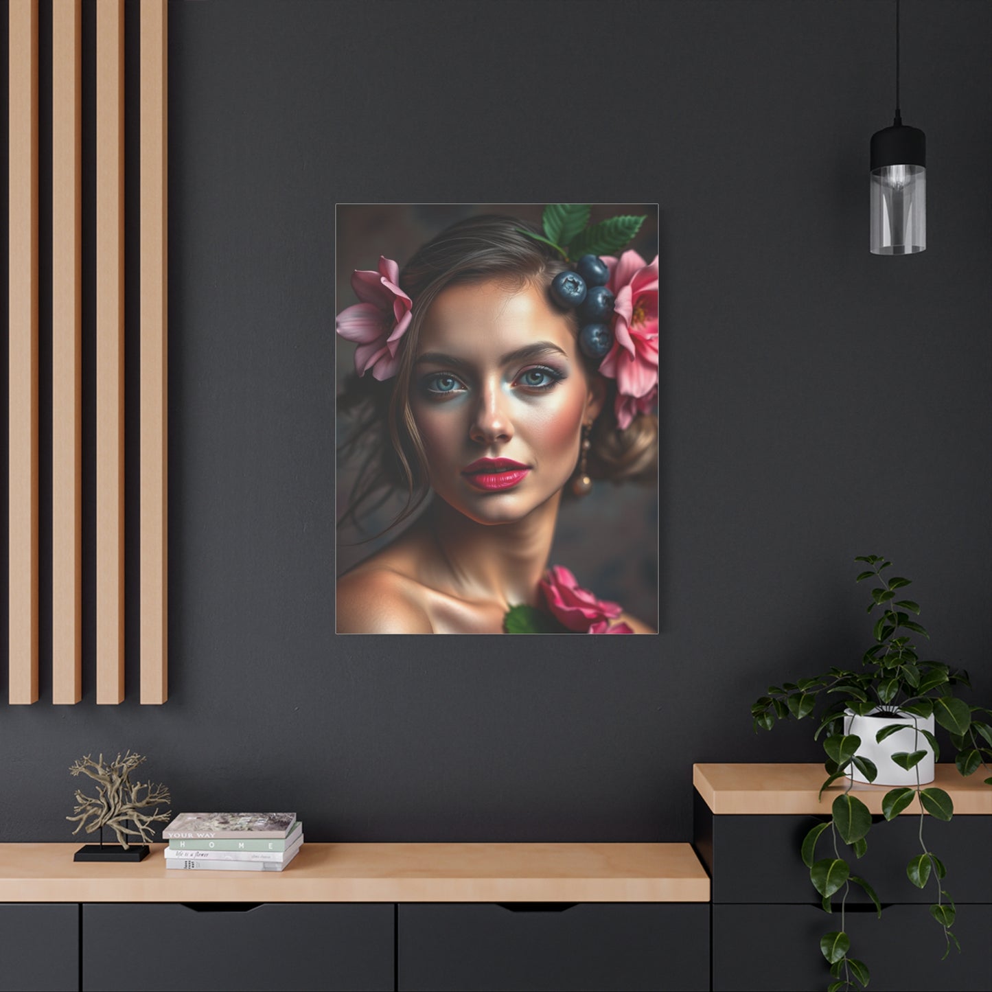 Supreme Blush and Blueberry Art Beautiful Collection Wall Art & Canvas Print