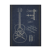 Acoustic Guitar Blueprint Study Wall Art & Canvas Print