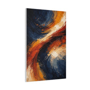 Navy and Terracotta Motion Abstract Wall Art & Canvas Print