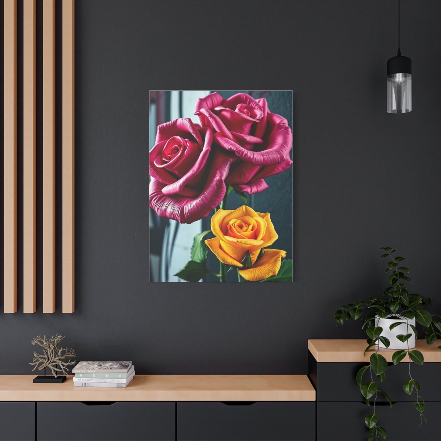 Luxe Blossom Graffiti Canvas Wall Art & Canvas Print