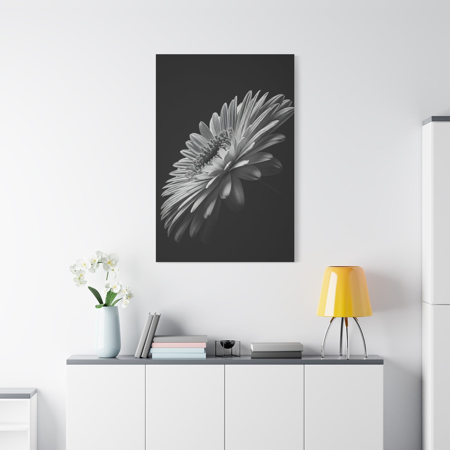 Angled Bloom with Bud Detail Wall Art & Canvas Prints