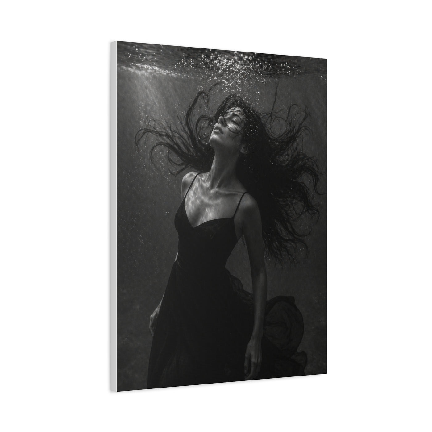 Submerged Black and White Portrait Wall Art & Canvas Print