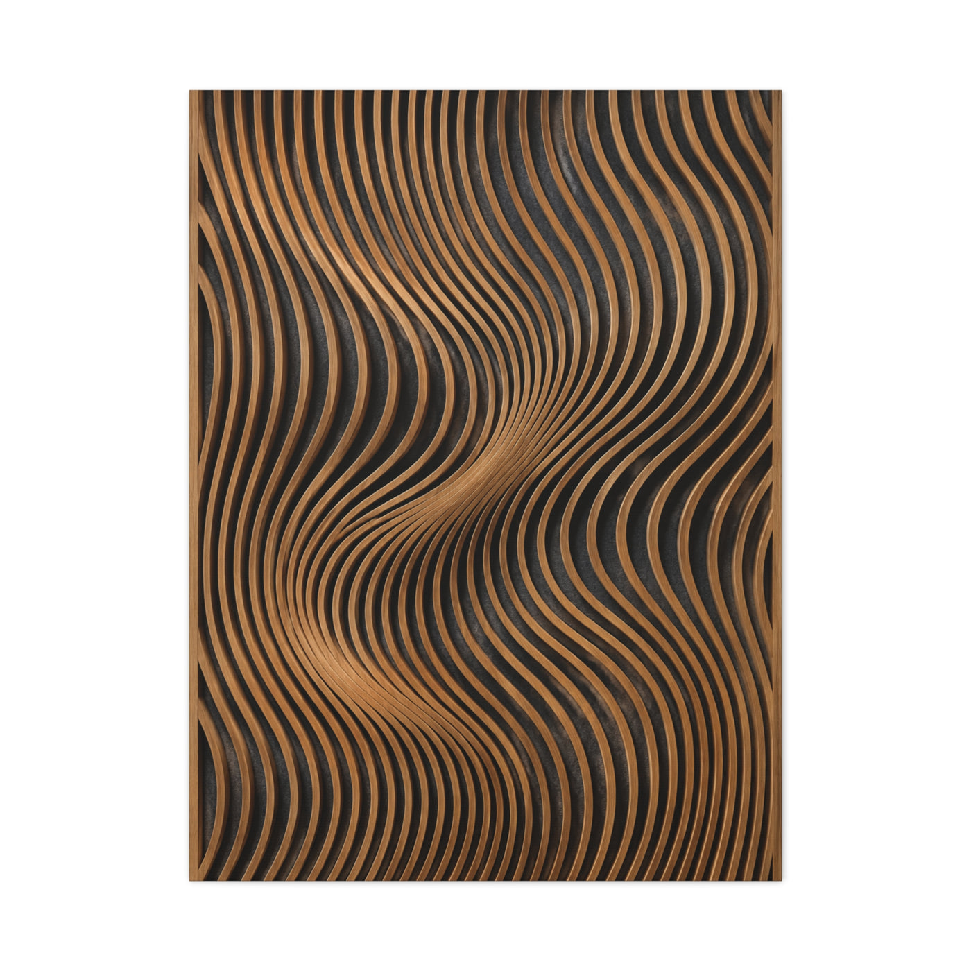 Minimal Slatted Wave Flow Panel Wall Art & Canvas Print
