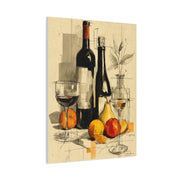 Minimalist Line Art Dining Still Life Wall Art & Canvas Print