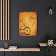 Sepia Gridland Treasure Chart Wall Art & Canvas Prints
