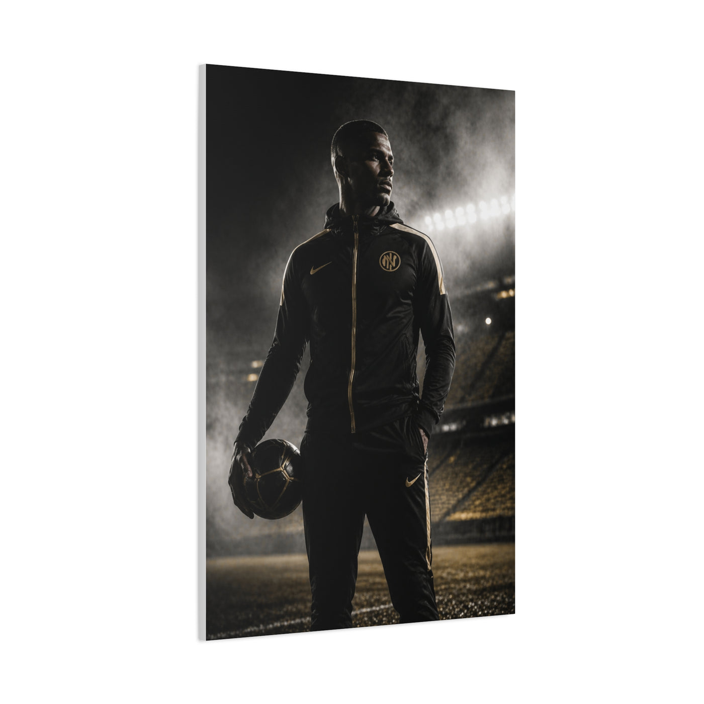Athlete Stadium Editorial Portrait Wall Art & Canvas Print