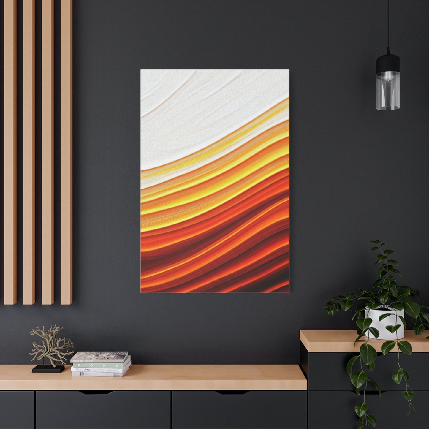 Golden Ember Flow Abstract Wall Art & Canvas Prints