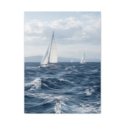 Sailing Horizon Coastal Elegance Scene Wall Art & Canvas Print