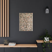 Folk Art Botanical Tree Embroidery Panel Wall Art & Canvas Print
