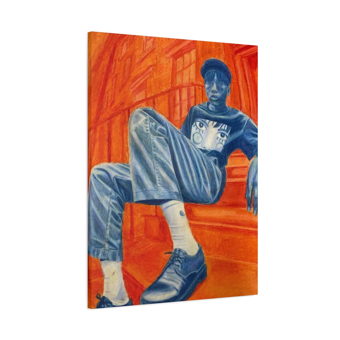 Men Abstract Painting Mixed Media Wall Art & Canvas Prints