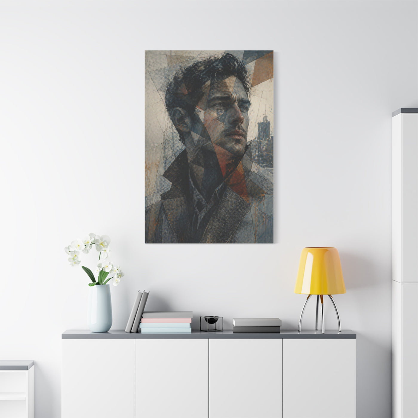 Fragmented Modern Male Portrait Wall Art & Canvas Print