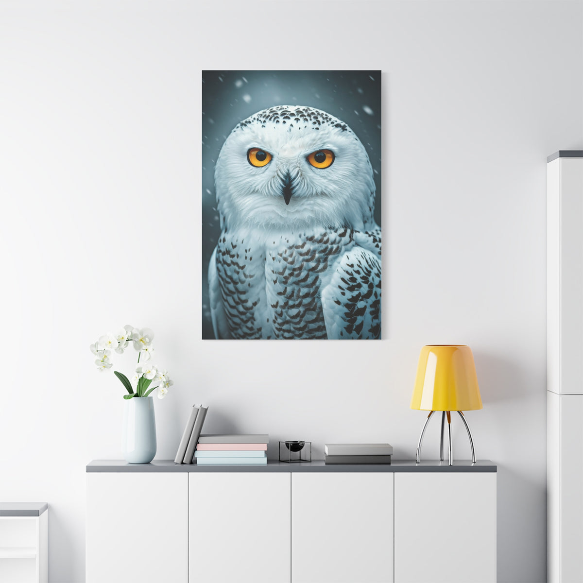 Snowy Owl with Golden Eyes Wall Art & Canvas Prints
