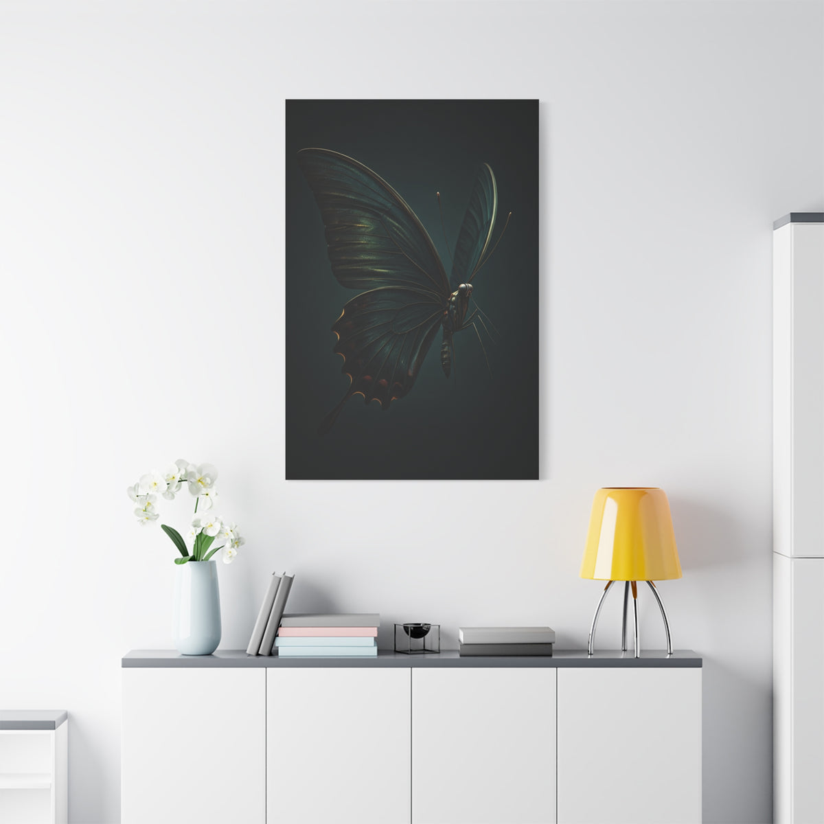 Dark Swallowtail Butterfly Profile Study Wall Art & Canvas Prints