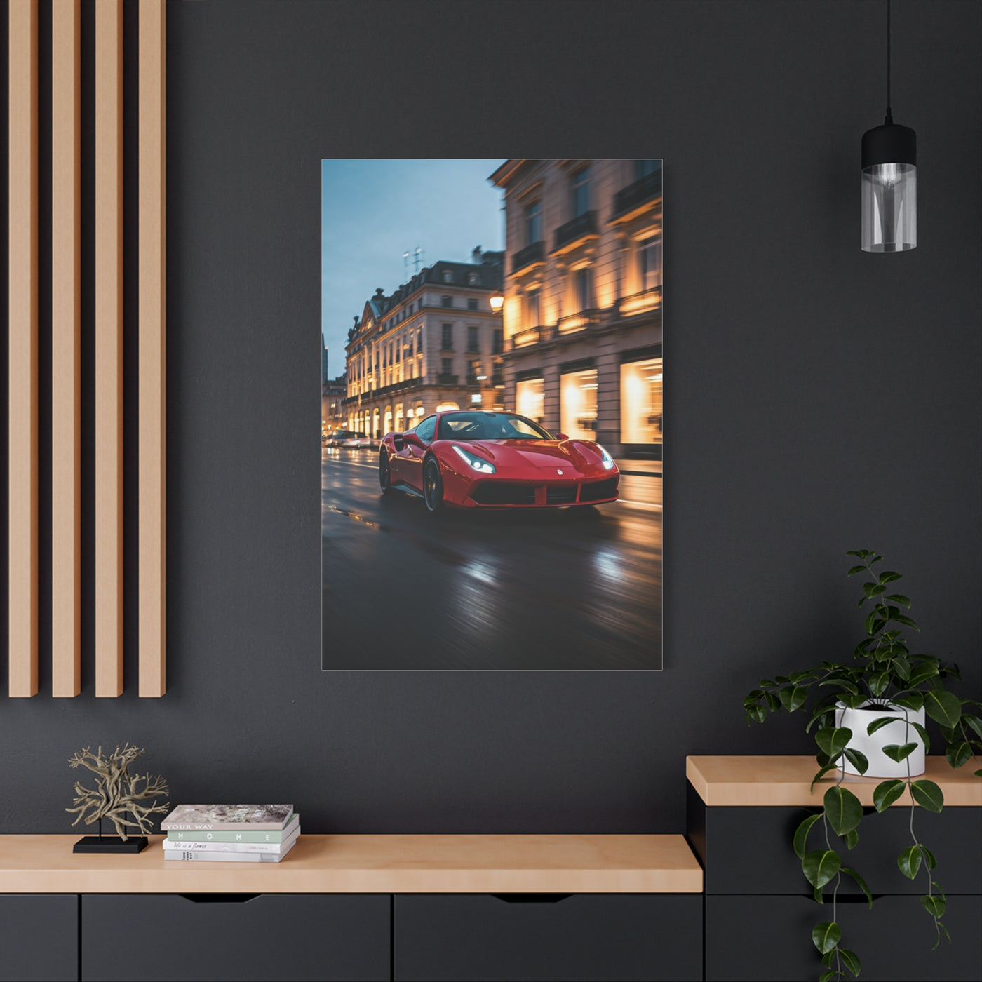 Ferrari 488 GTB Downtown Street Presence Wall Art & Canvas Prints