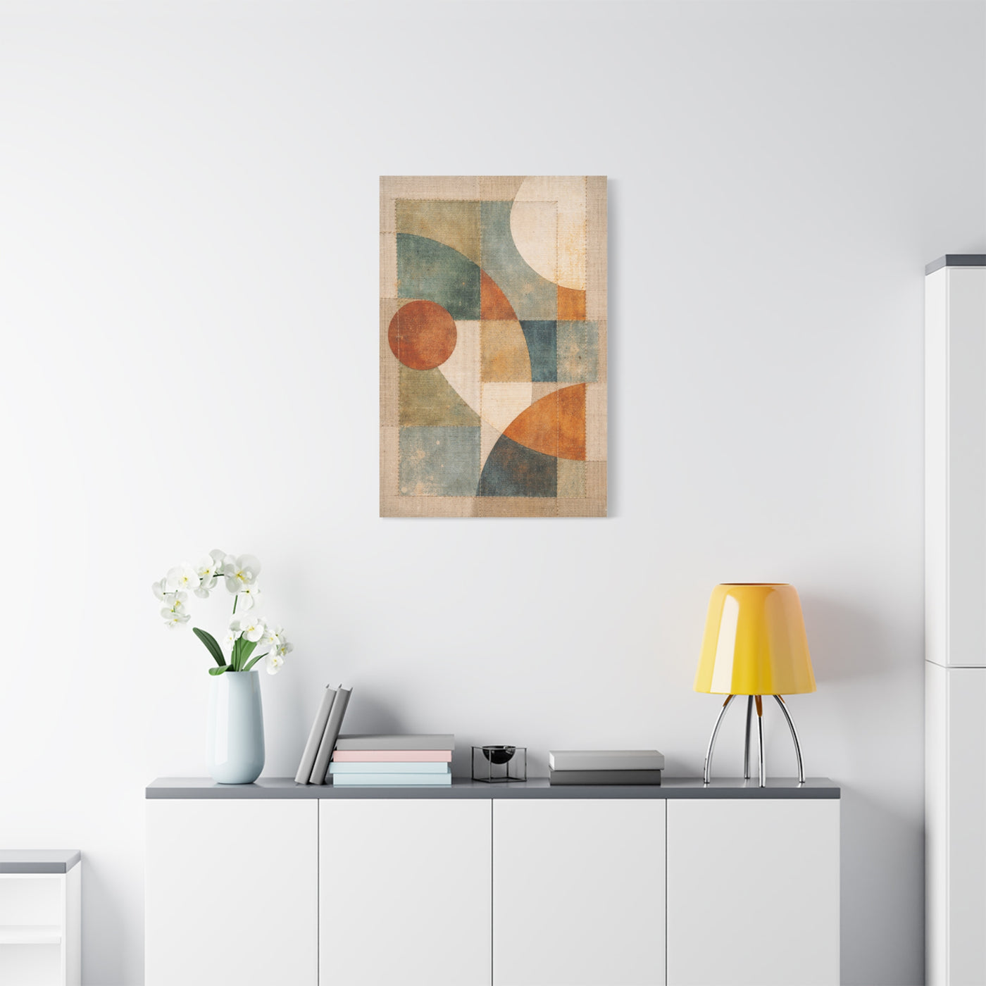 Stitched Geometric Canvas Abstraction Wall Art & Canvas Print