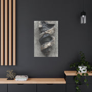 Weathered Spiral Stone Sculpture Wall Art & Canvas Print