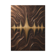 Golden Acoustic Wave Woodgrain Wall Art & Canvas Print