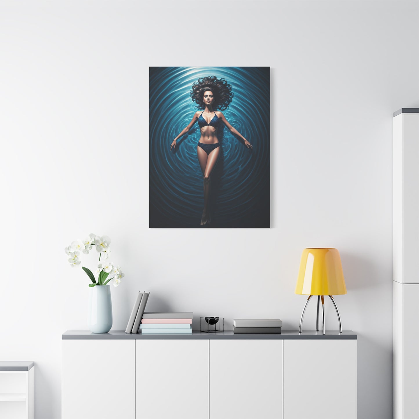 Calm Drift on Blue Water Wall Art & Canvas Prints