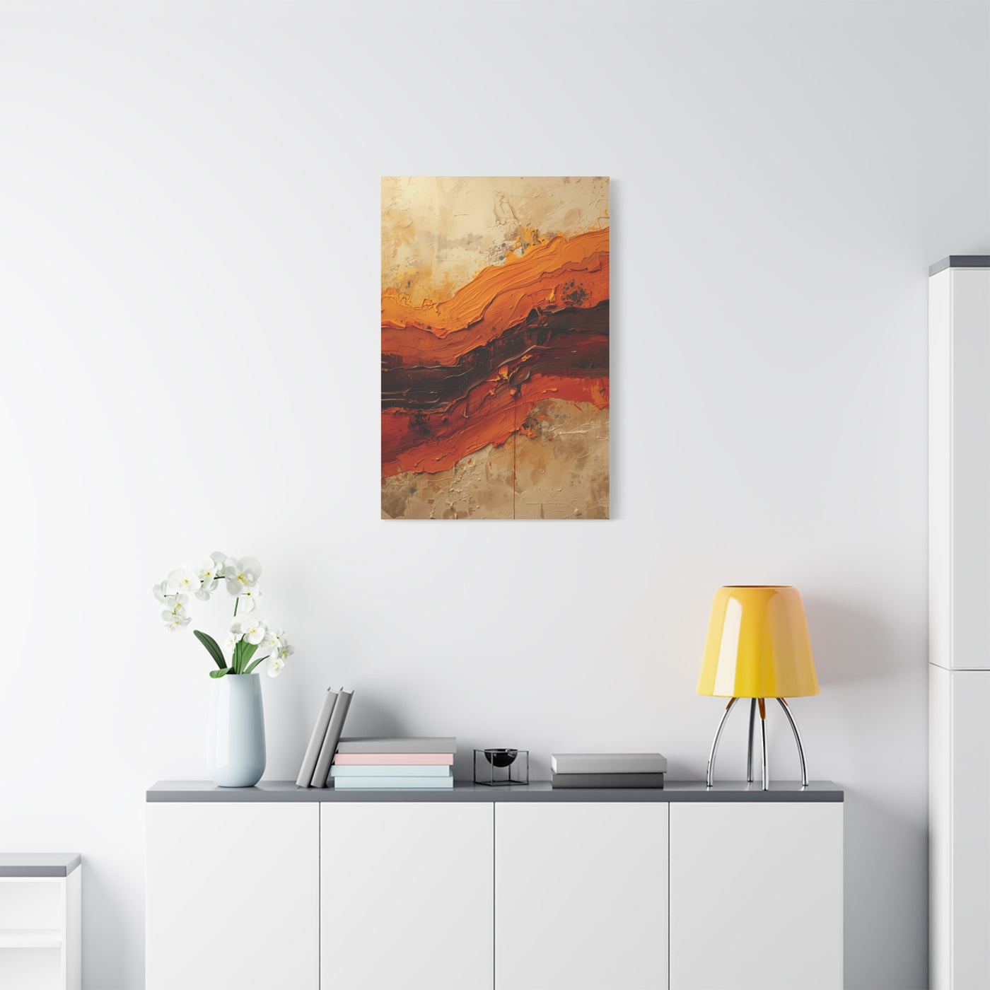 Impasto Terracotta Texture Statement Wall Art & Canvas Print