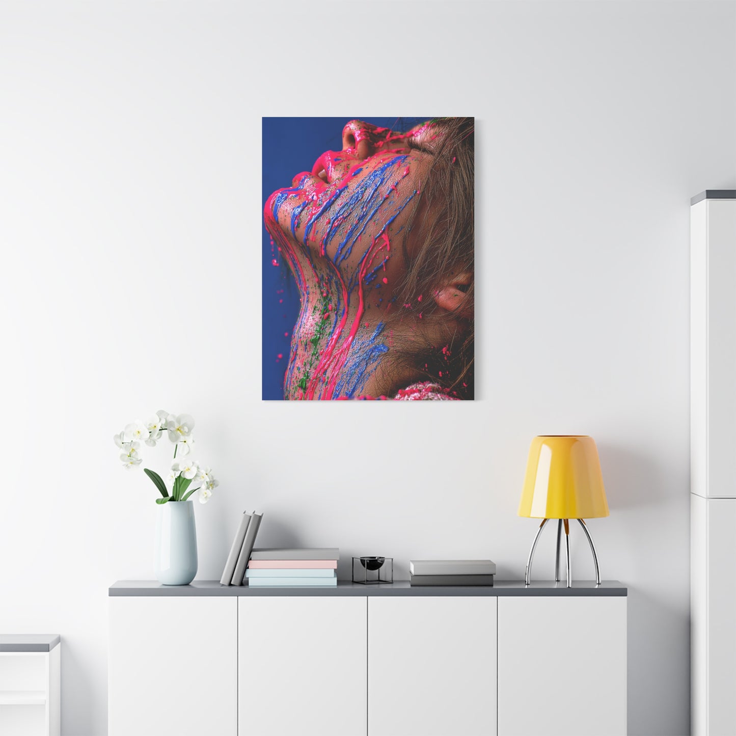 Liquid Pigment Expression Portrait Wall Art & Canvas Print