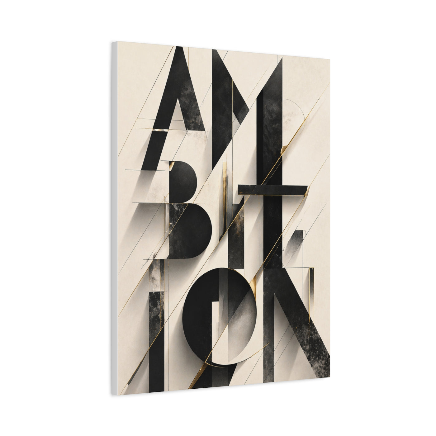 Abstract Ambition Typography Composition Wall Art & Canvas Print