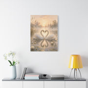 Ethereal Swan Devotion Sunrise Wall Art & Canvas Print