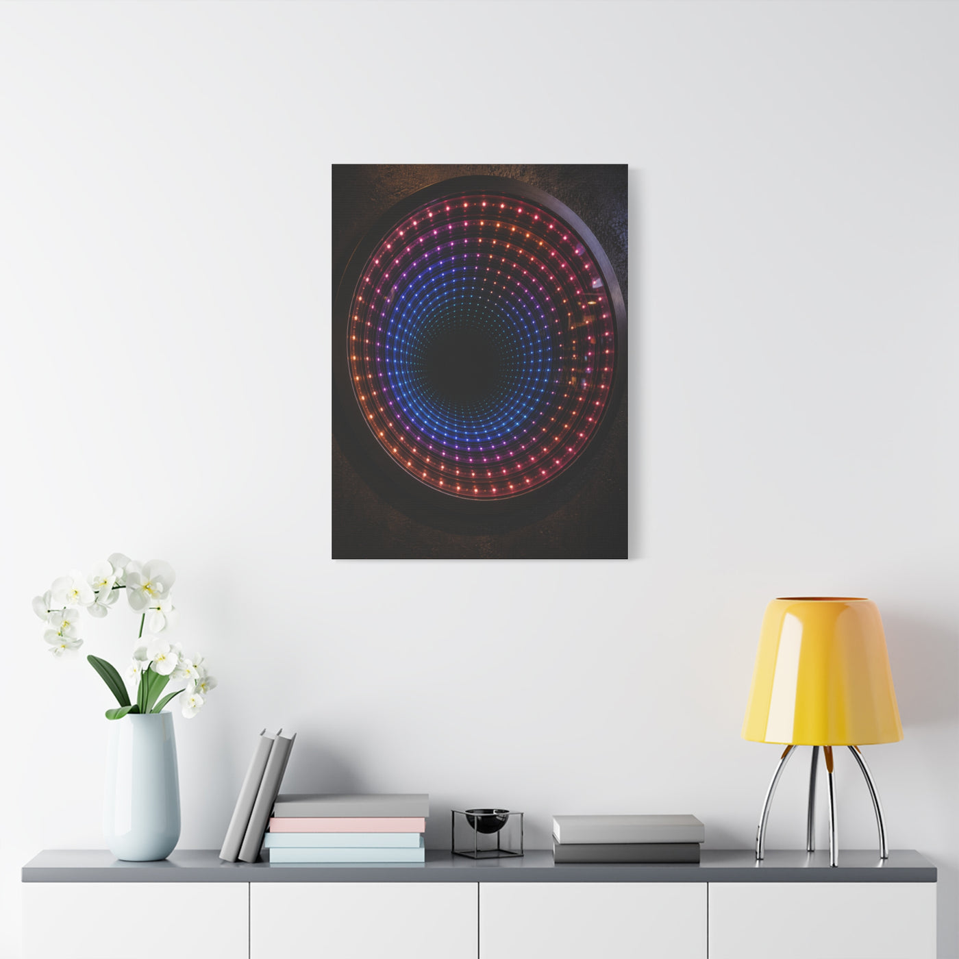 Infinity Neon Tunnel Mirror Wall Art & Canvas Print